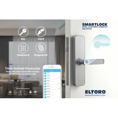 Eltoro Smart Lock + Access Card For The Smart Lock 2 Pcs - Silver